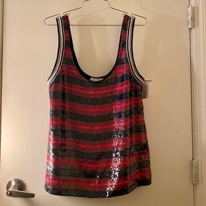3.1 Phillip Lim Sequin Stripe Tank Top